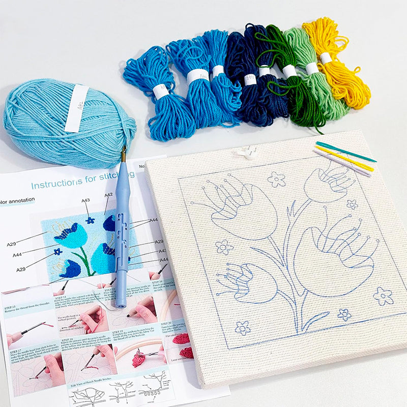 Stickset mit CalmStitch-Fäden 